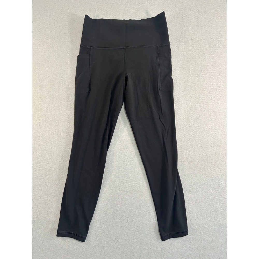 Athleta Salutation Stash 7/8 Tight Womens Small Black High Rise Pocket Leggings